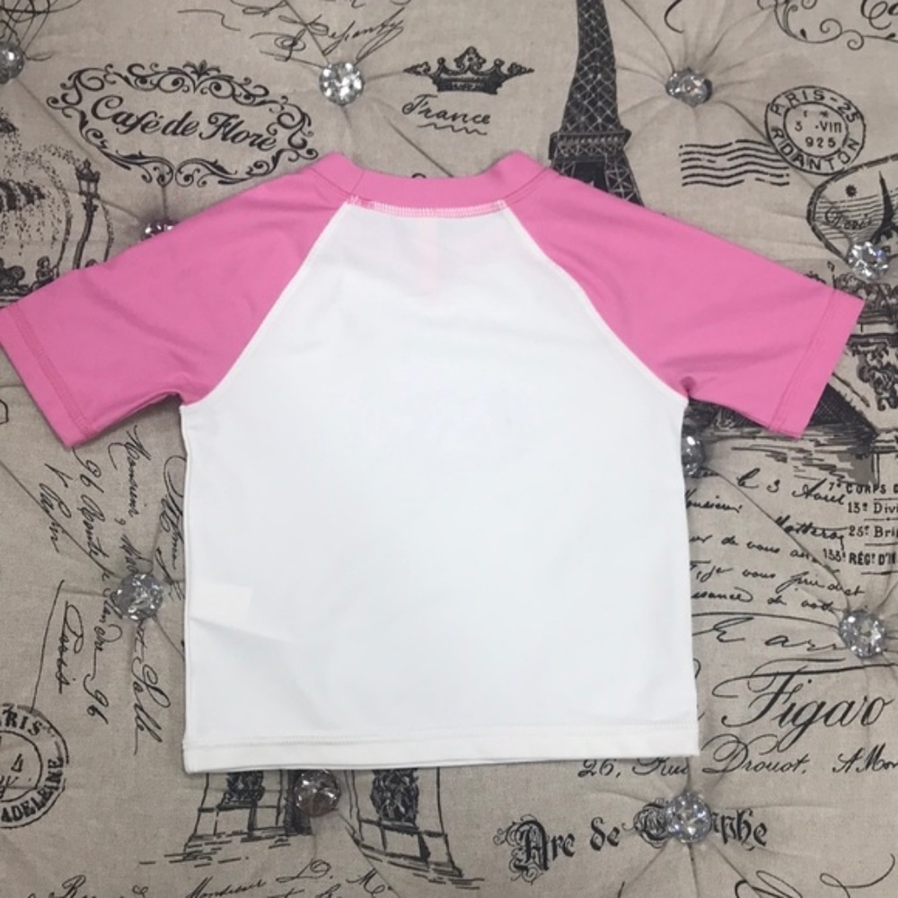 Joe Fresh Cherry Raglan Rashguard Swim Top - Picture 6 of 7